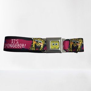 💲SpongeBob Seatbelt Buckle Adult Unisex Belt (It's SpongeBob Pink)